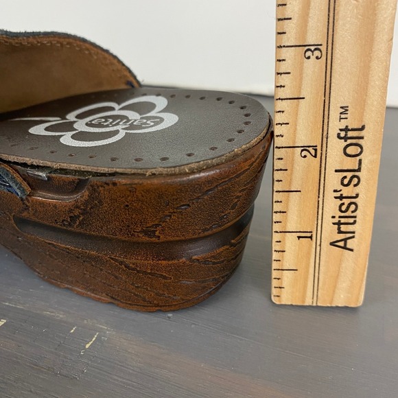 Sanita Danish Clogs Suede Nurse Work Shoes Size 7.5 EU38 Gray Boho Aztec Chunky - Picture 9 of 9